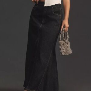 Pilcro Denim Puddle Maxi Skirt, 18W